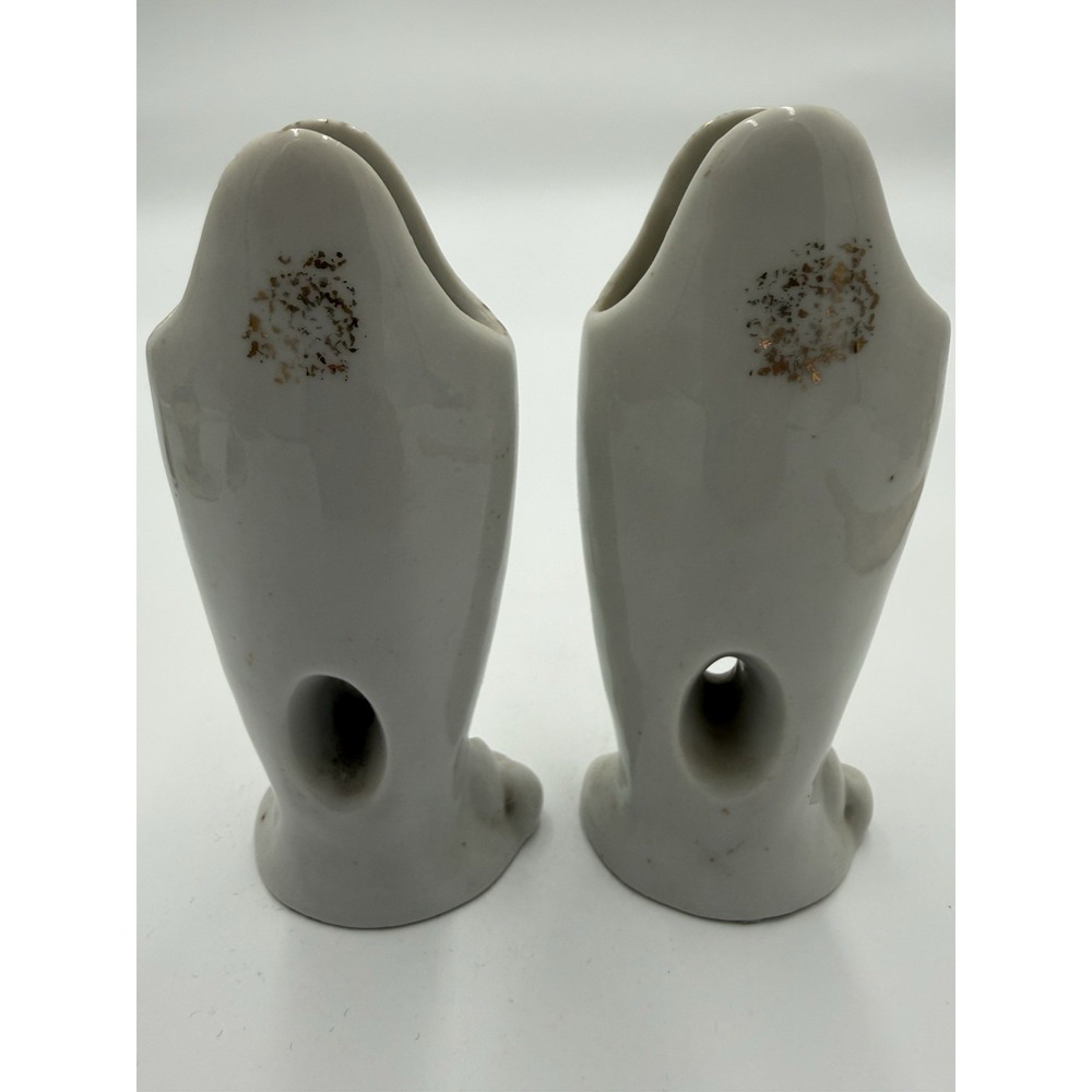 Vintage Porcelain Double Bud Vases, - Picture 5 of 8
